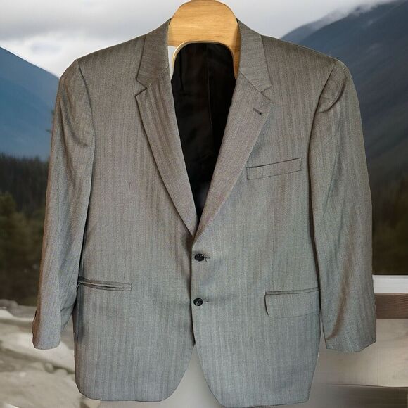 Jos. A. Bank Other - Jos. A Bank Men's Suit Jacket Size 48R Silk Wool Blend Blazer Sport Jacket Gray